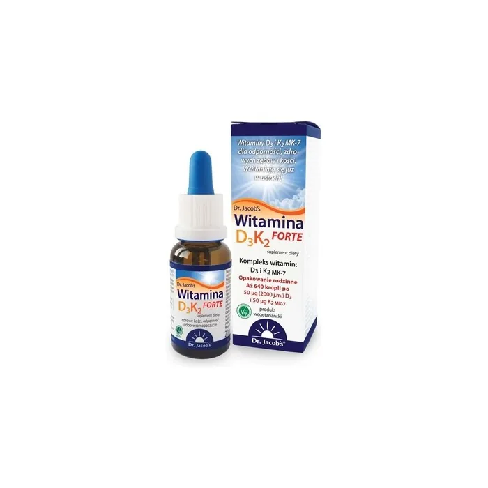 Dr. Jacob's Vitamin D3k2 Mk-7 Forte Dietary Supplement In Drops 20ml