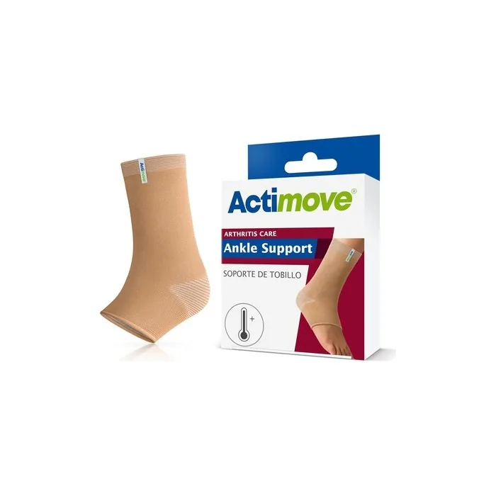 Actimove Arthritis Care Ankle Support With Heatretaining Fabric For Men And Women Leftright Wear Beige Xlarge