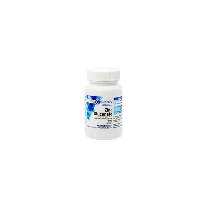Viogenesis Zinc Gluconate 30mg 60 Tablets