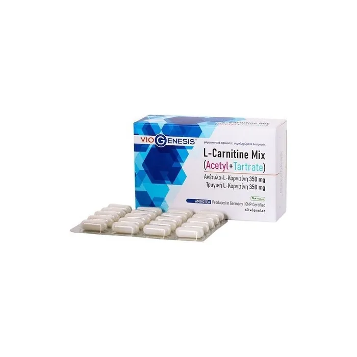 Viogenesis Lcarnitine Mix Acetyl Tartrate 60 Capsules 350mg Per Capsule