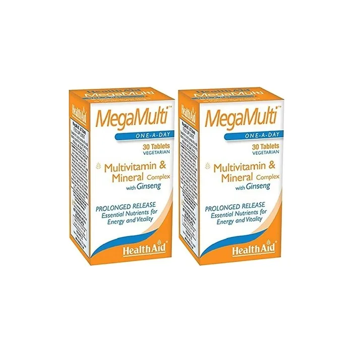 HealthAid Mega-Multi's with Ginseng Vegetarian Tablets 30
