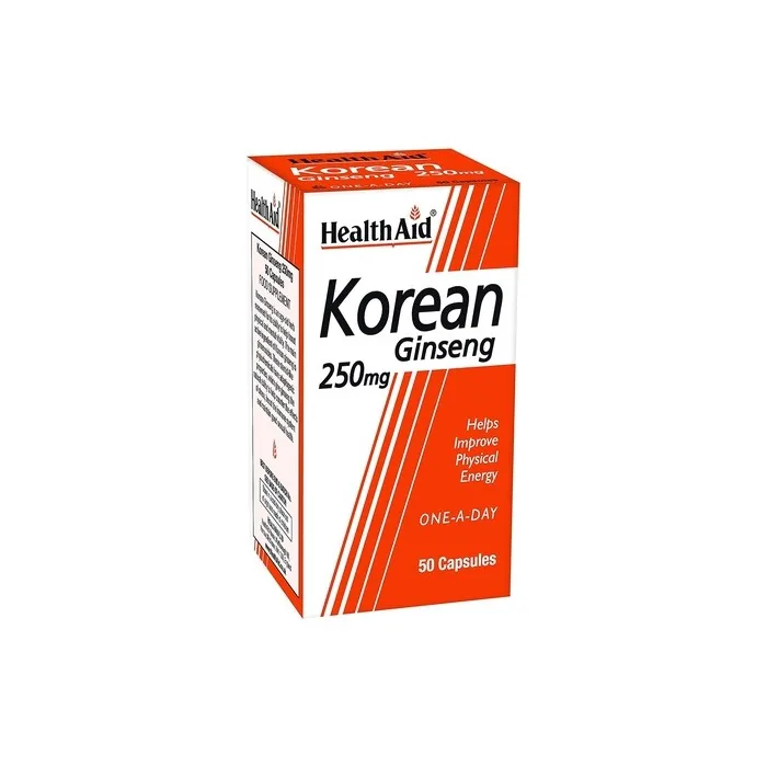 HealthAid Korean Ginseng 250mg 50 Capsules