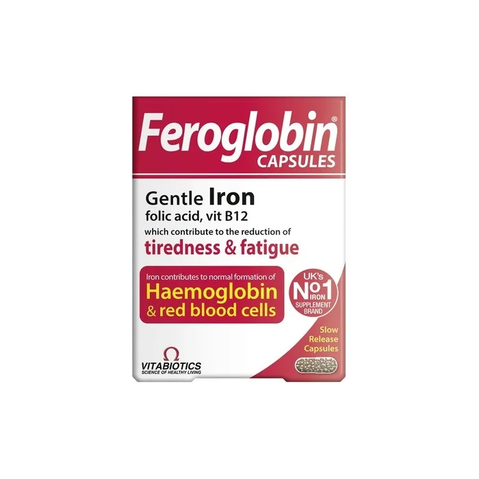 Vitabiotics Ferogoblin B12 Dietary Supplement Supporting Hemoglobin And Red Blood Cells - 30 Capsules
