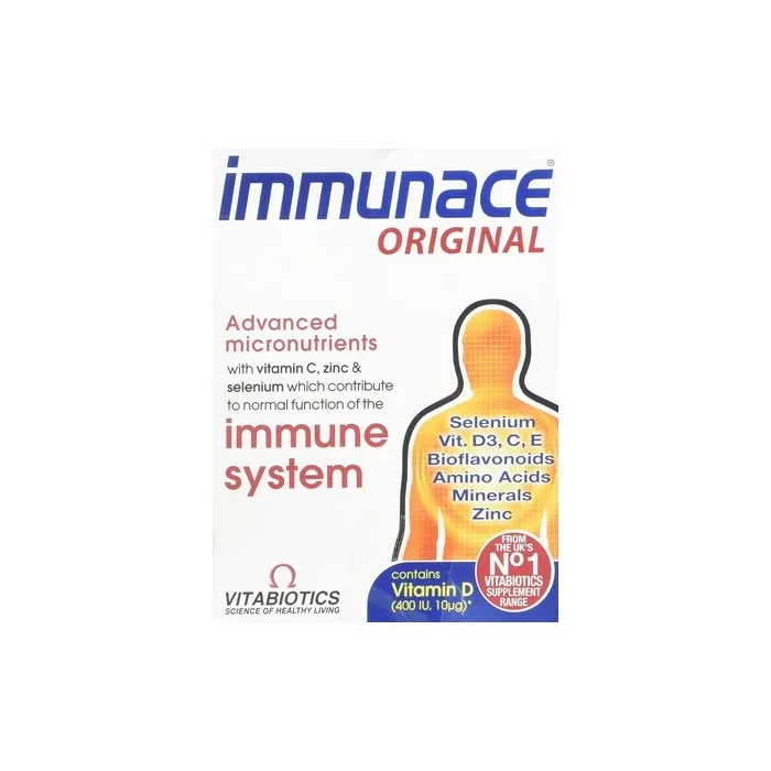 Vitabiotics Immunace with Betacarotene Vitamins and Minerals 30 Tablets