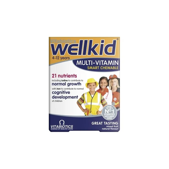 Vitabiotics Wellkid Multi-Vitamin Dietary Supplement Supporting Children's Health - 30 Tablets