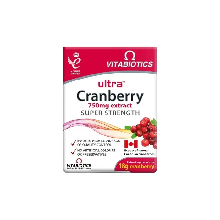 Vitabiotics Ultra Cranberry Dietary Supplement 30 Tablets