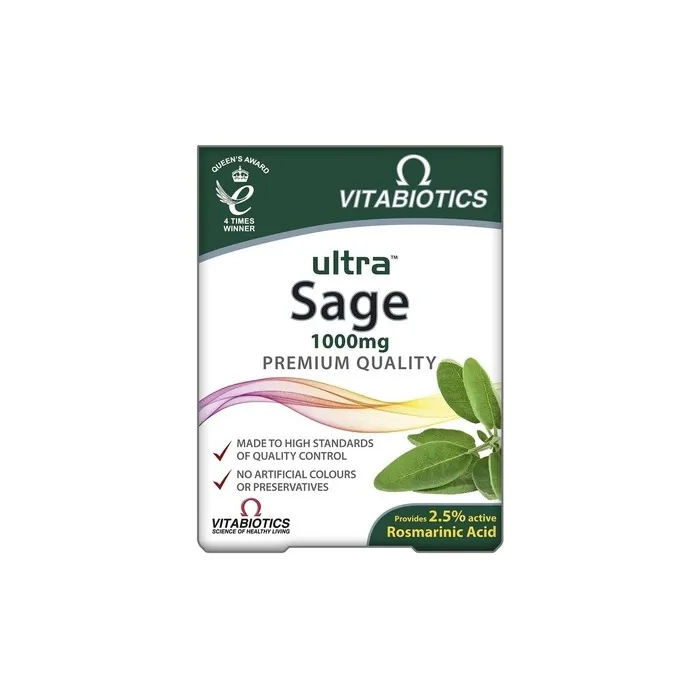 Vitabiotics Ultra Sage Dietary Supplement With Sage - 30 Tablets