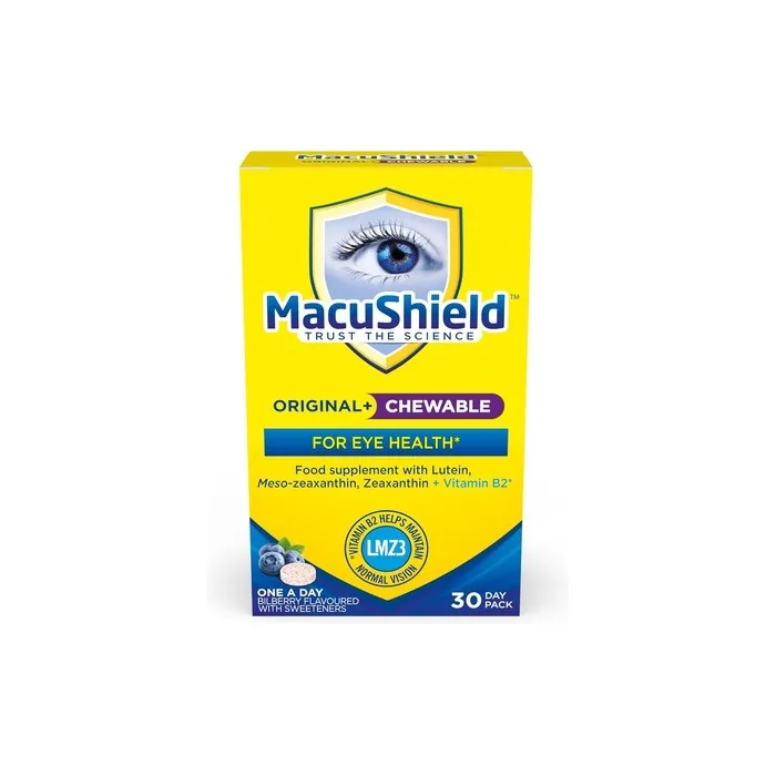 Macushield Original Chewable Eye Health Food Supplement Containing Lutein Zeaxanthin Mesozeaxanthin And Vitamin B2