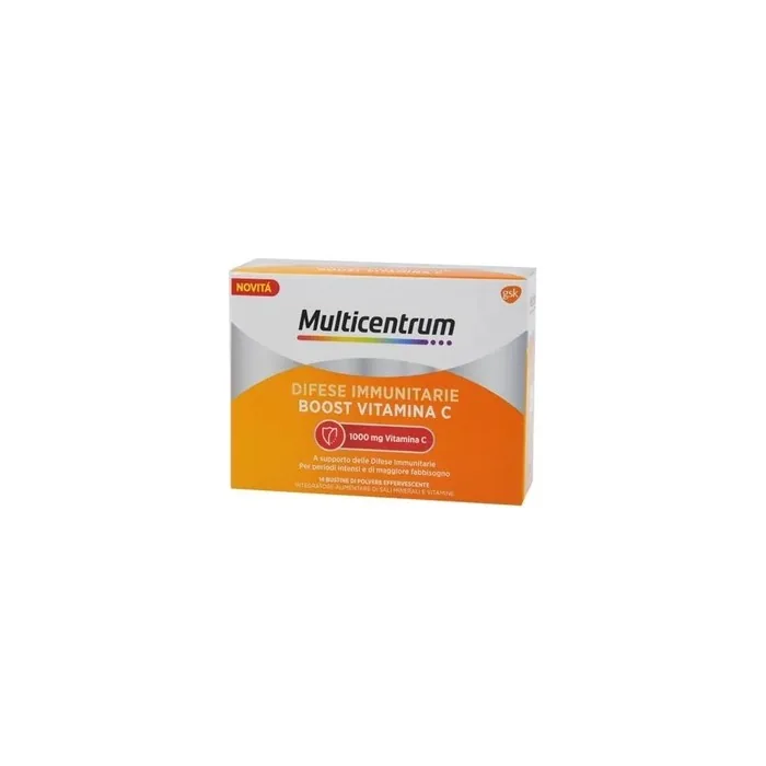 Haleon Italy Srl Multicentrum Immune Defense Boost Vitamin C Supplement With Mineral Salts And Vitamins 14 Sachets