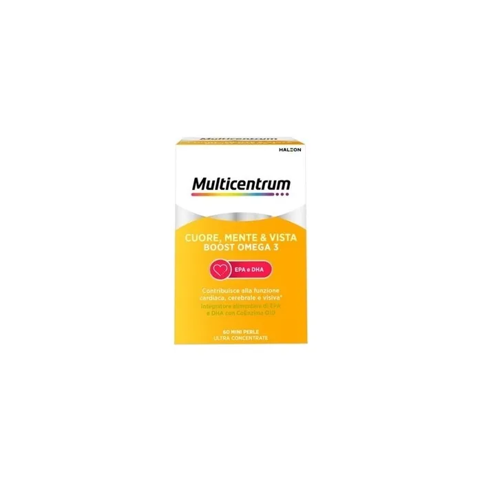 Multicentrum Heart Mind & Sight Boost Omega 3 Epa & Dha Supplement 60 Mini Pearls