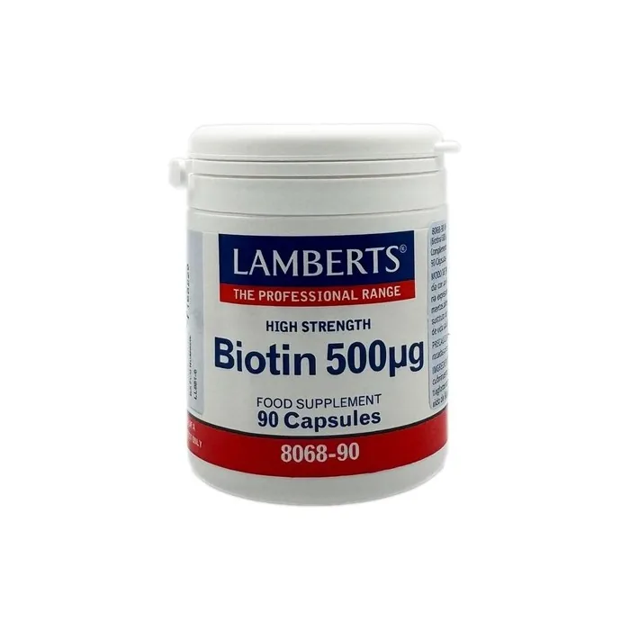 Lamberts Biotin 500ug High Strength Vitamin B7 Supplement 90 Capsules