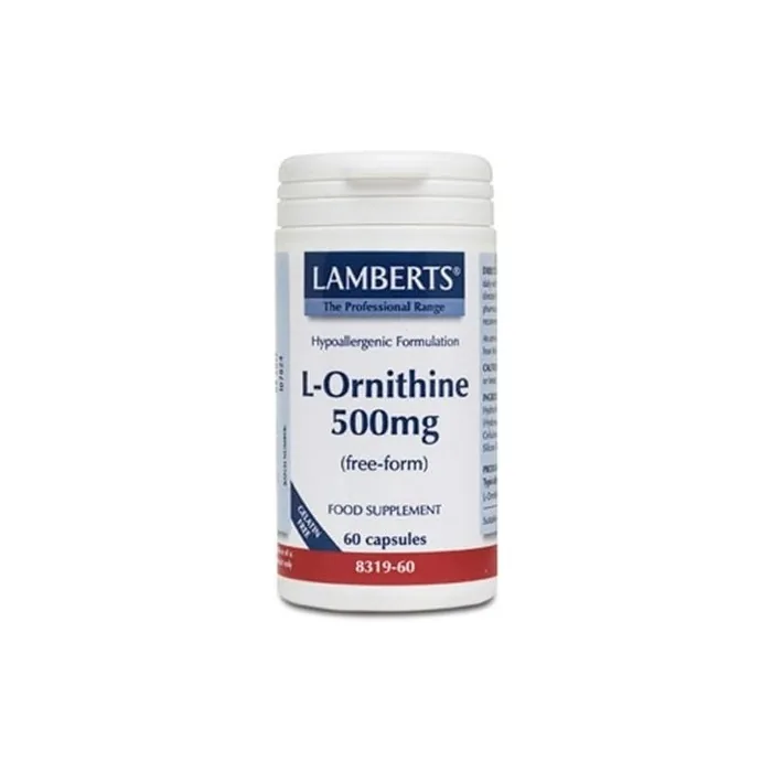 Lamberts L-Ornithine 500mg 60 Capsules