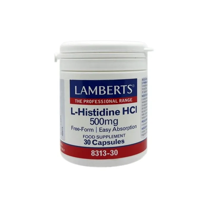 Lamberts L-Histidine HCl 500mg 30 Capsules