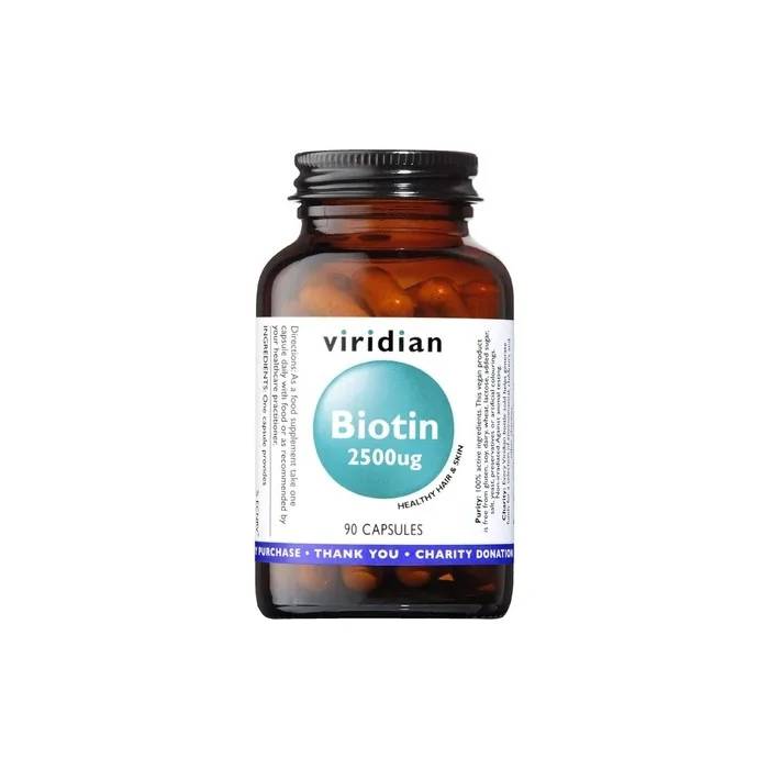 Viridian Biotin 2500ug 90 Veg Capsules