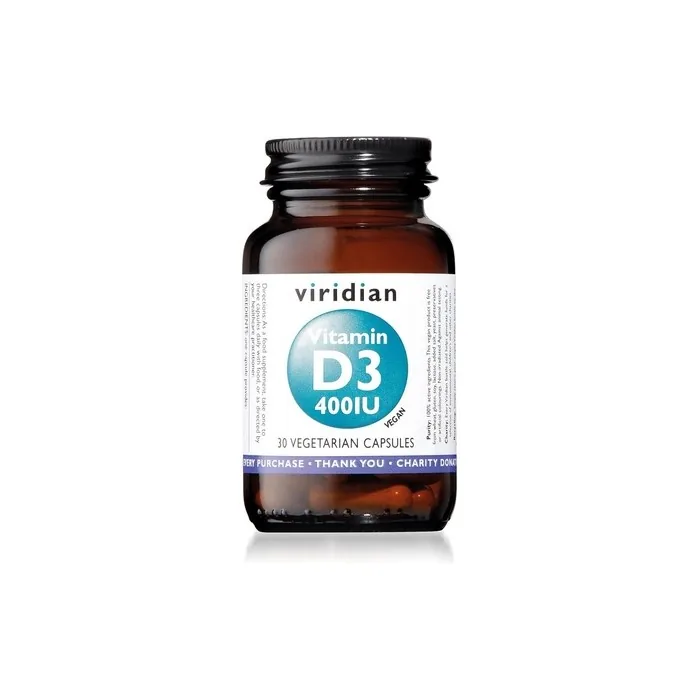 Viridian Vitamin D3 400iu Vegetarian Capsules