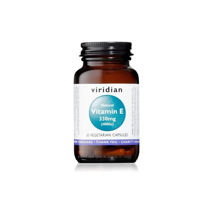 Viridian Natural Vitamin E 400iu 30 Vegetarian Capsules