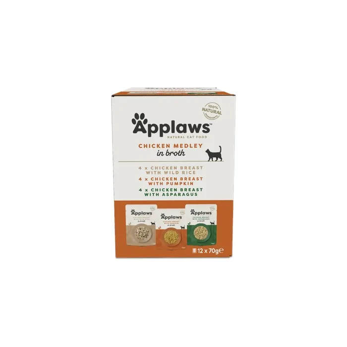 Applaws Multipack Chicken Broth Medley 12x70g