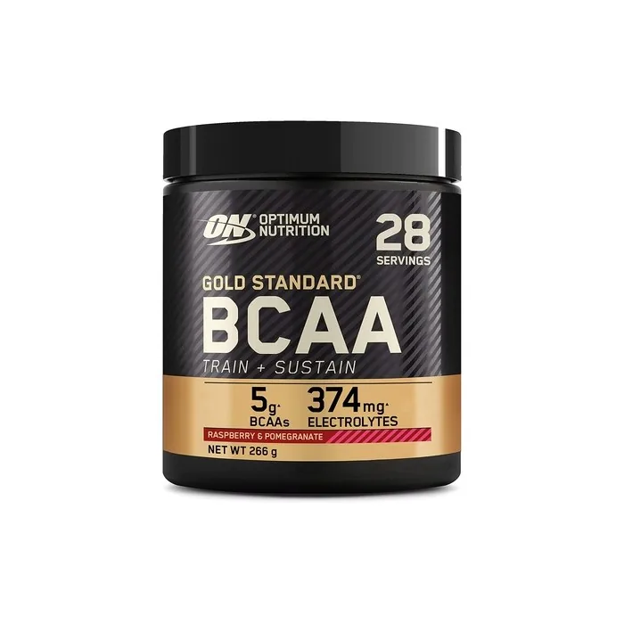 Optimum Nutrition Gold Standard BCAA Amino Acid Powder with Vitamins and Electrolytes Raspberry and Pomegranate 28 Servings 266g
