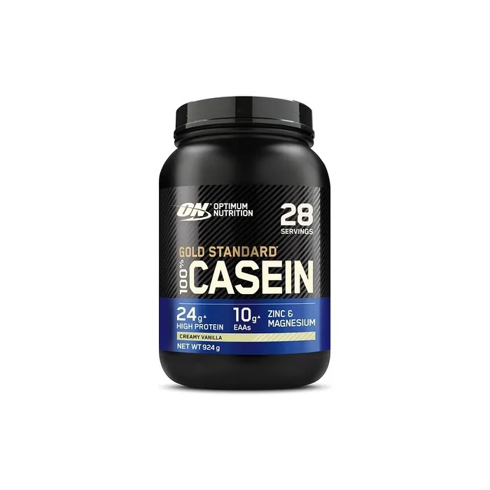 Optimum Nutrition Gold Standard Casein Slow Digesting Protein Powder with Zinc, Magnesium and Glutamine 28 Servings 0.92kg Creamy Vanilla