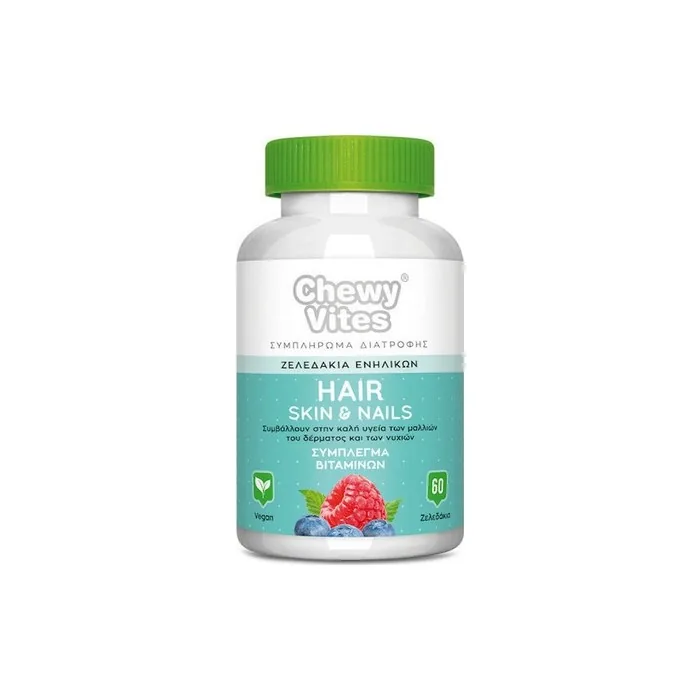 Chewy Vites Adults Hair Skin Nails Dietary Supplement 60 Chewable Gummies