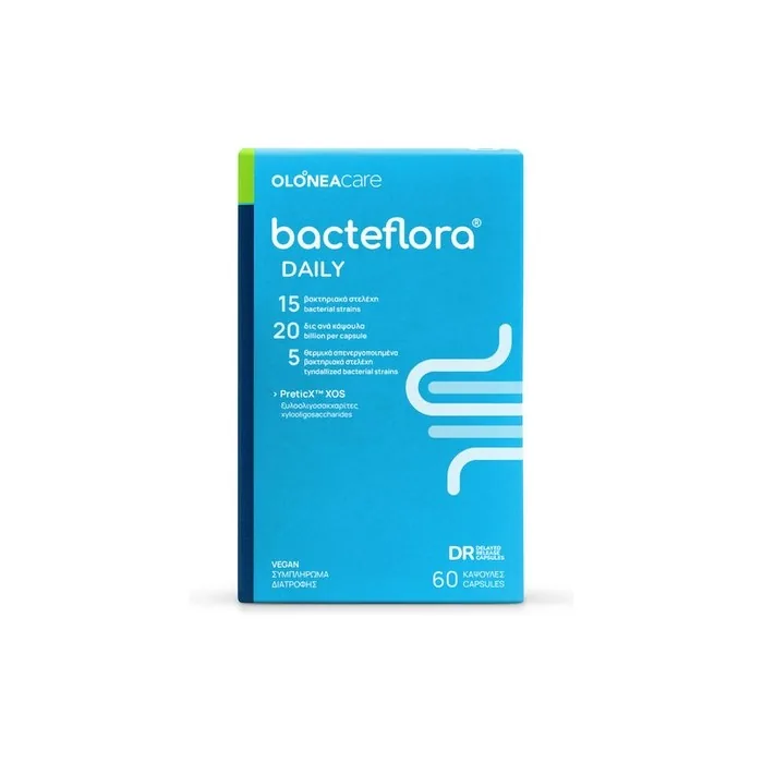 Olonea Bacteflora Daily Dietary Supplement For The Gastrointestinal System 60 Capsules