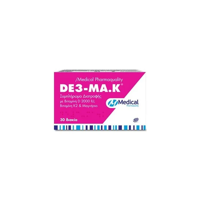 Medical Pharmaquality De3-Ma.K 9375mg Supplement For Bone Health - 30 Tablets