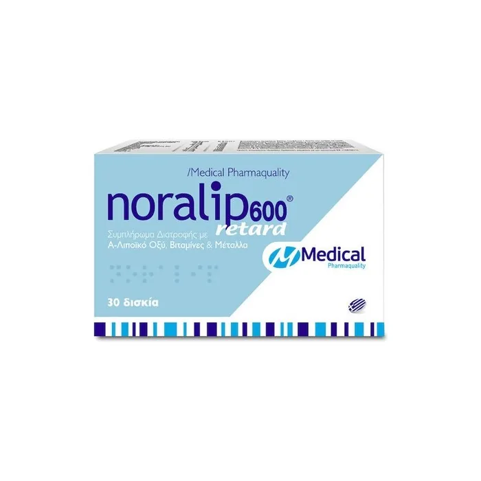 Medical Pharmaquality Noralip 600 Retard Dietary Supplement 30 Tablets
