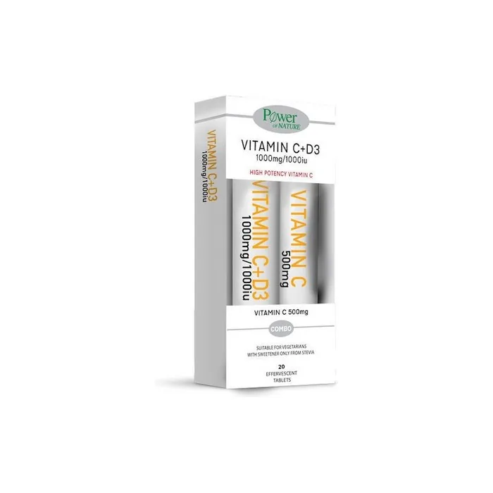 Power Health Power Of Nature Vitamin C 1000mg And D3 1000 Iu Effervescent Tablets