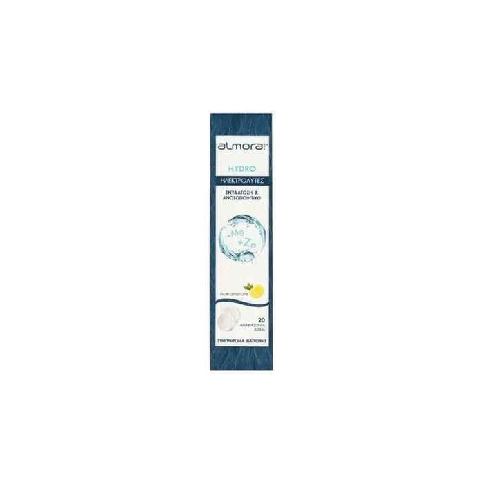 Elpen Almora Plus Hydro Electrolytes with Lemon-Lime Flavor 20 Effervescent Tablets