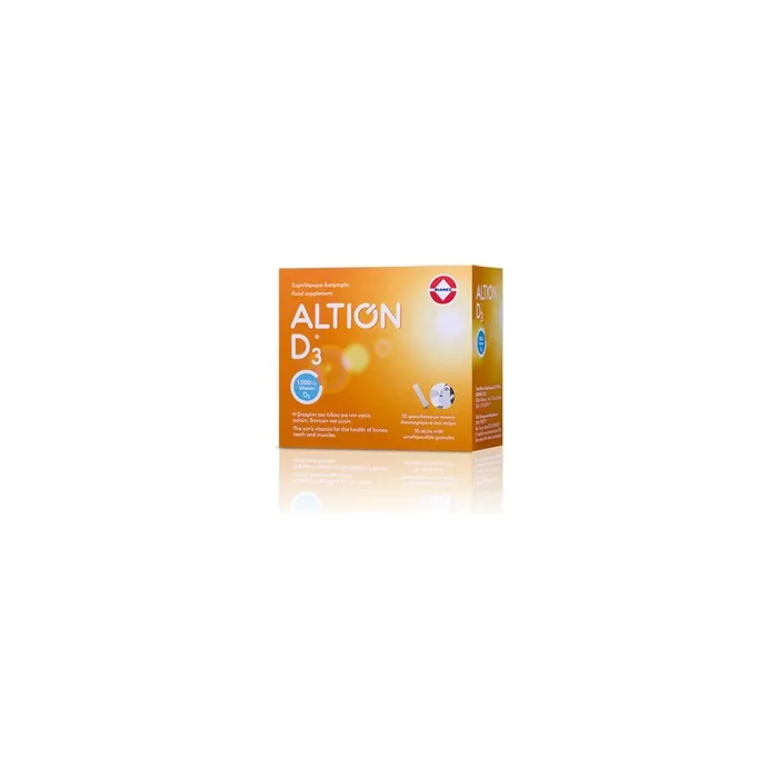 Altion D3 Vitamin D3 Supplement 1000 IU 30 Sticks