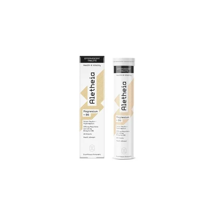 Vican Aletheia Magnesium + B6 Supplement 375mg 1.4mg - Pack of 20
