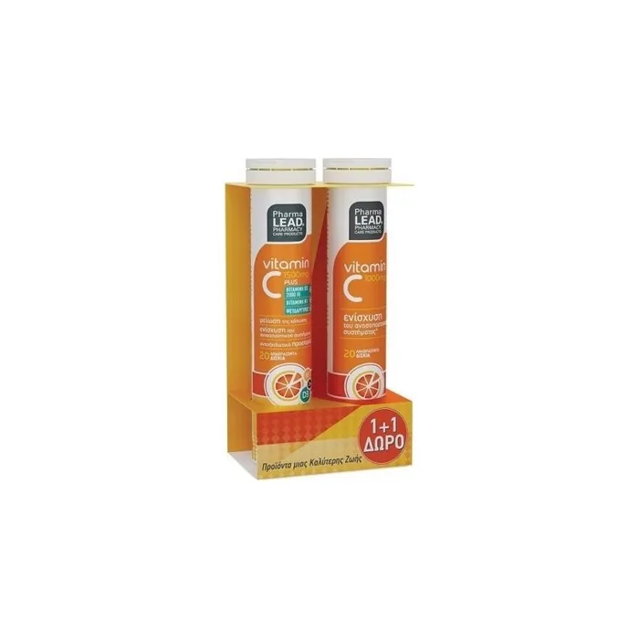 PharmaLead Promo Vitamin C Plus 1500mg 20 Effervescent Tablets & Vitamin C 1000mg 20 Effervescent Tablets