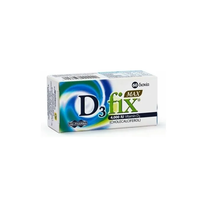 D3 Fix Max 4000 IU Vitamin D3 60 Tablets