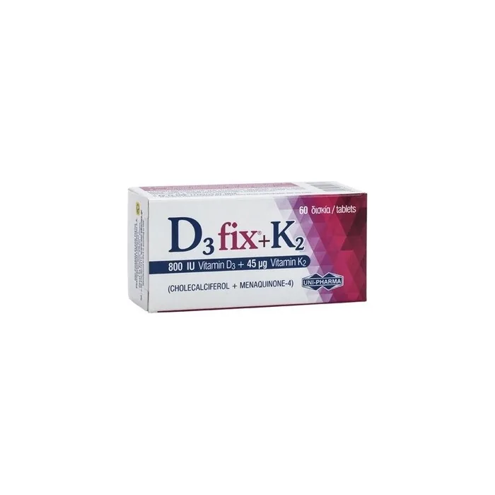 Unipharma D3 Fix 800iu K2 45mg 60 Capsules