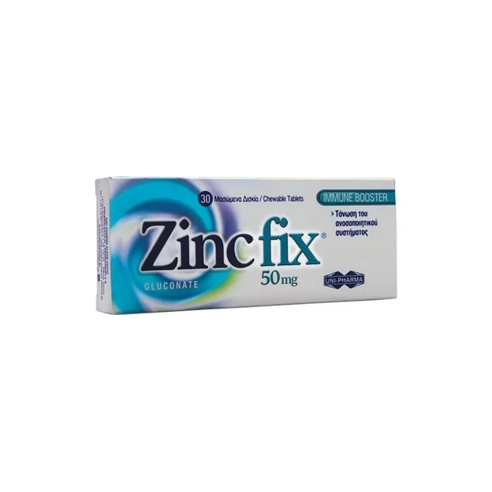 Unipharma Zinc Fix 50mg 30 Chewable Tablets