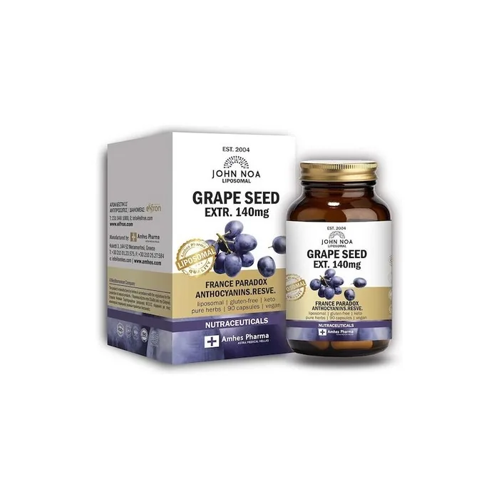 John Noa Liposomal Grape Seed 140mg Dietary Supplement For Detoxification 90 Vegetarian Capsules