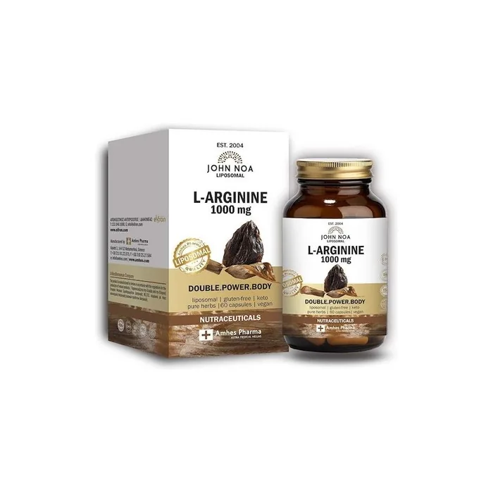 John Noa Larginine 1000mg Liposomal Dietary Supplement With Arginine 60 Capsules