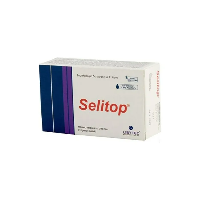 Libytec Selitop Organic Selenium Dietary Supplement 40 Dispersible Tablets