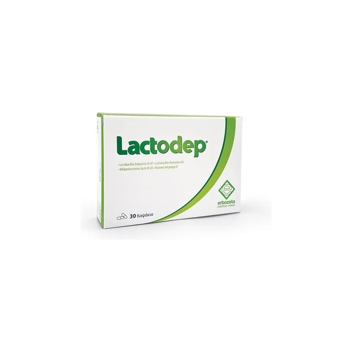 Erbozeta Lactodep Dietary Supplement With Probiotics And B Vitamins, 30 Capsules