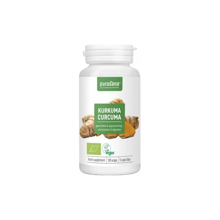 Purasana Organic Turmeric Dietary Supplement 120 Capsules