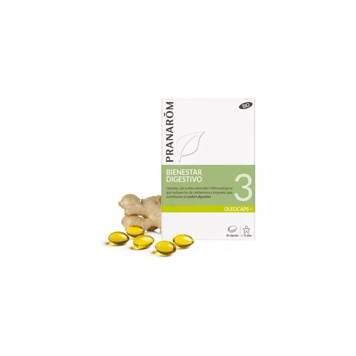 Pranarom Oleocaps 3 Digestive Wellbeing Organic 30 Capsules