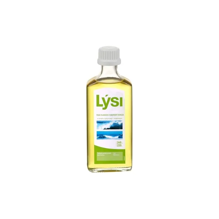 Lysi Icelandic Cod Liver Oil Lemon-Mint Dietary Supplement 240ml