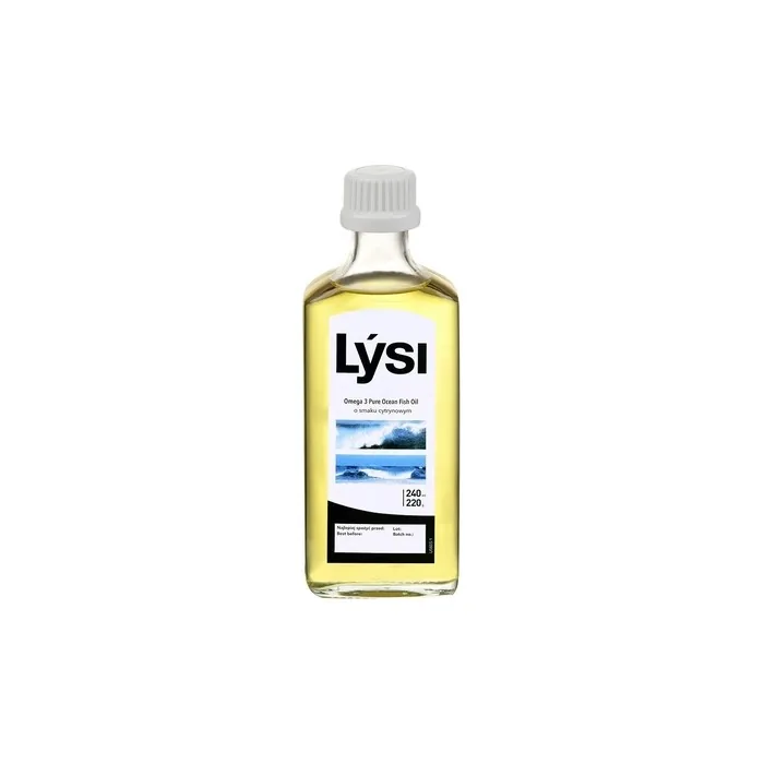 Lysi Sport Omega 3 Pure Atlantic Fish Oil Dietary Supplement Lemon Flavor 240ml
