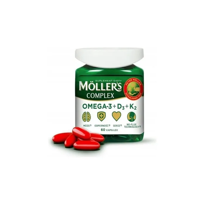 Complex Omega-3 + D3 + K2 Dietary Supplement 60 Capsules