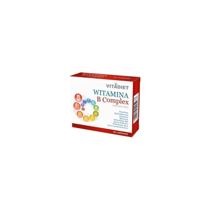 Vitamin B Complex 60 Tablets for Healthy Skin, Heart, and Immune System