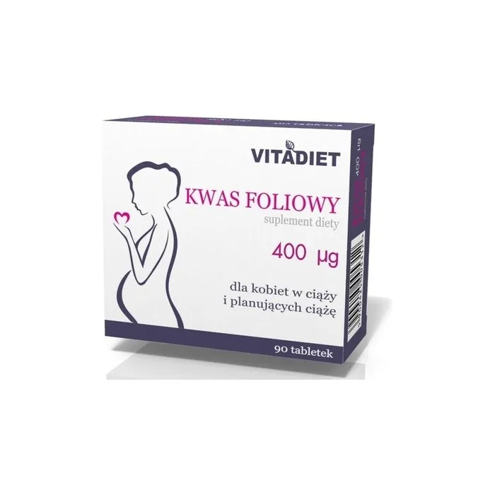Vitadiet Folic Acid 400mcg 90 Tablets for Pregnant Women