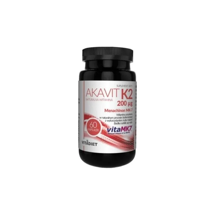 Vitadiet Akavit Vitamin K2 200 IU 60 Capsules