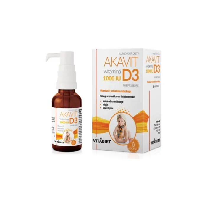 Vitadiet Akavit Vitamin D3 1000 IU Drops 30ml