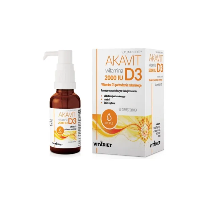 Vitadiet Akavit Vitamin D3 2000 IU Drops 30ml