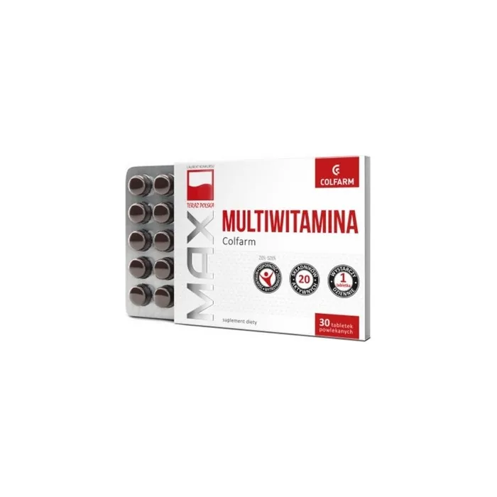 Max Multivitamin 30 Tablets For Immune System Nervous System Concentration And Skin Health